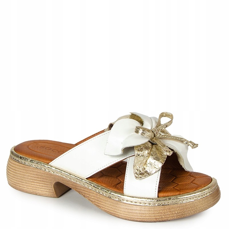 Boccato 0158-223.T25 Bílé Nazouváky S Ozdobou 39