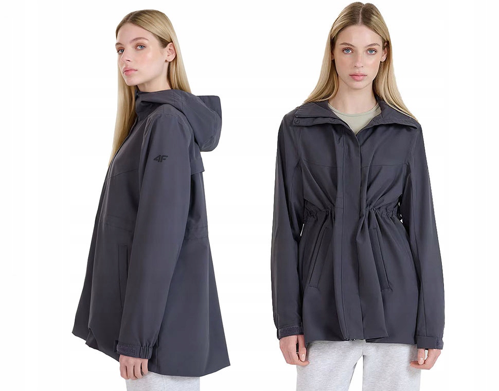 Dámská Bunda 4F Parka Lehká S Kapucí Sportovní r.XS