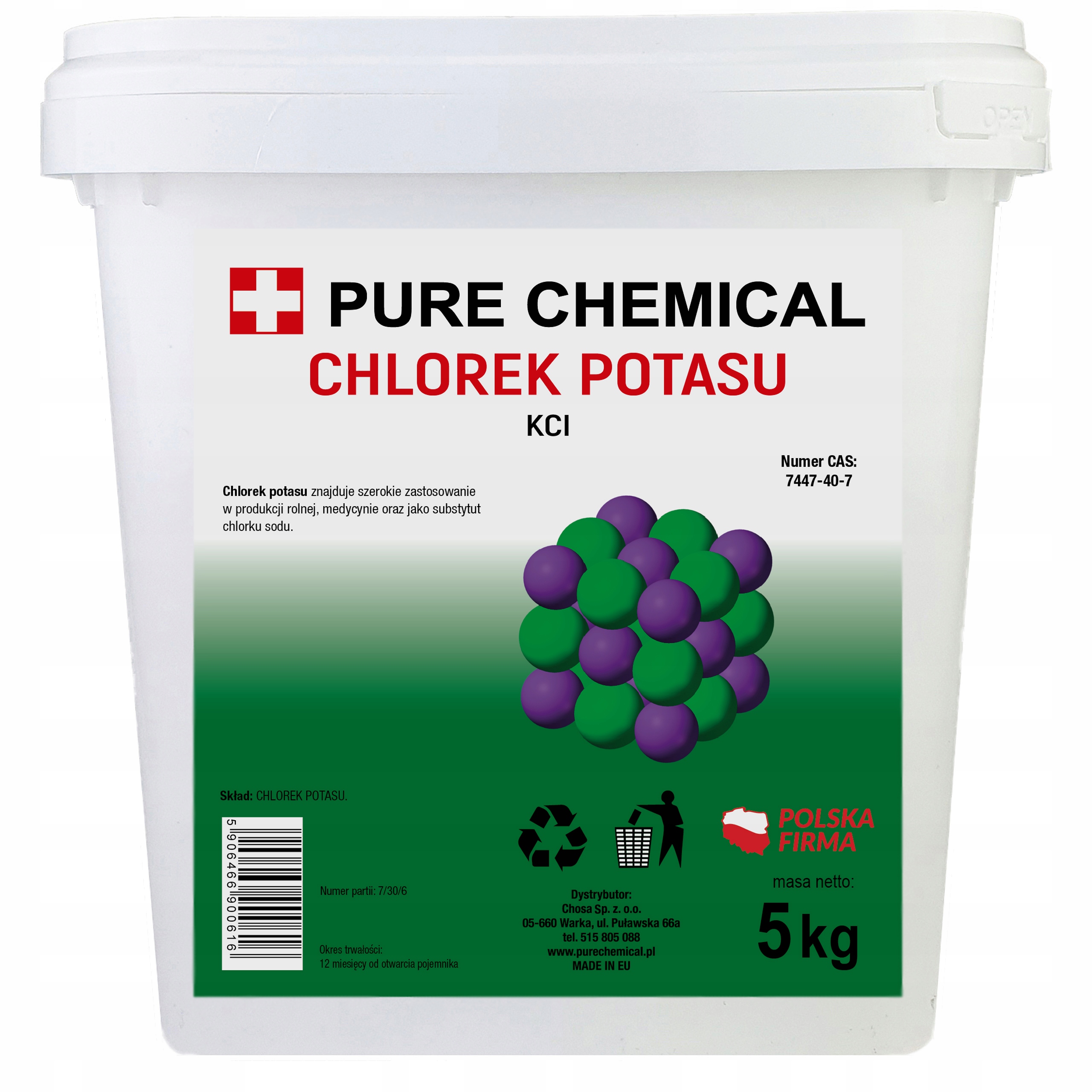 Chlorid Draselný Čistý Kci Draselná Sůl 99,9% 5 kg