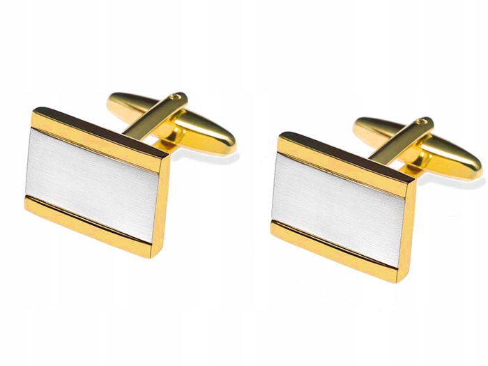 MODNE Spinki do Mankietów Koszul + PUDEŁKO D7-7 Materiał cynk stal