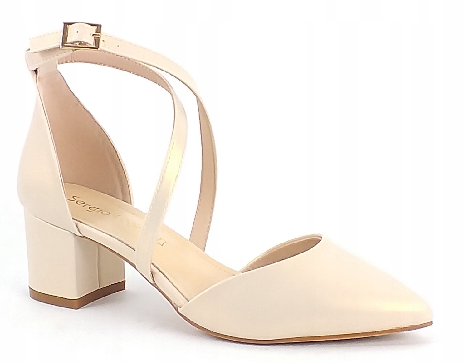 Sergio Leone dámské sandály Čelovka .SK830 Perla béžová sloupek vel.39