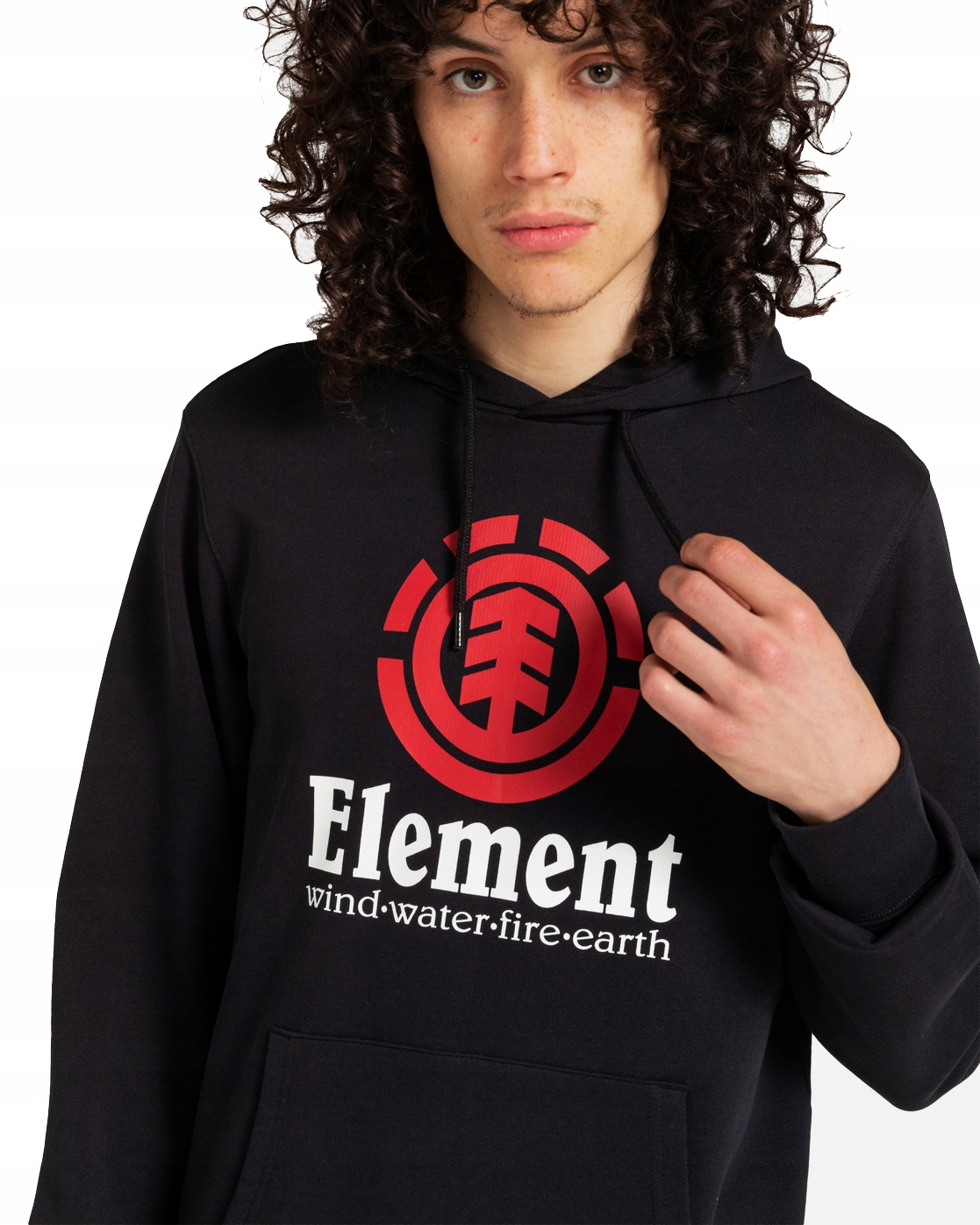 Černá mikina s kapucí Element Vertical Hoody bavlněná vel. S M