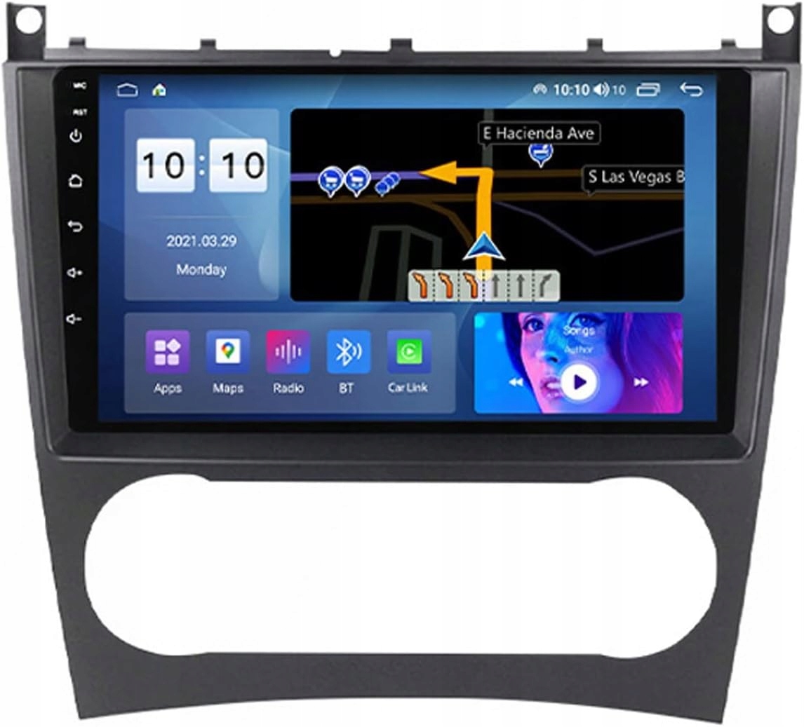 Rádio Android Navigácia Qled Carplay Lte Mercedes Clk C209 A209 W209 05-09