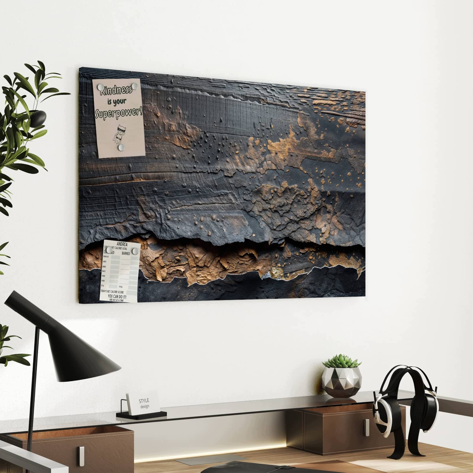 Magnetická tabule Abstraktní a Struktura 60 × 40 cm