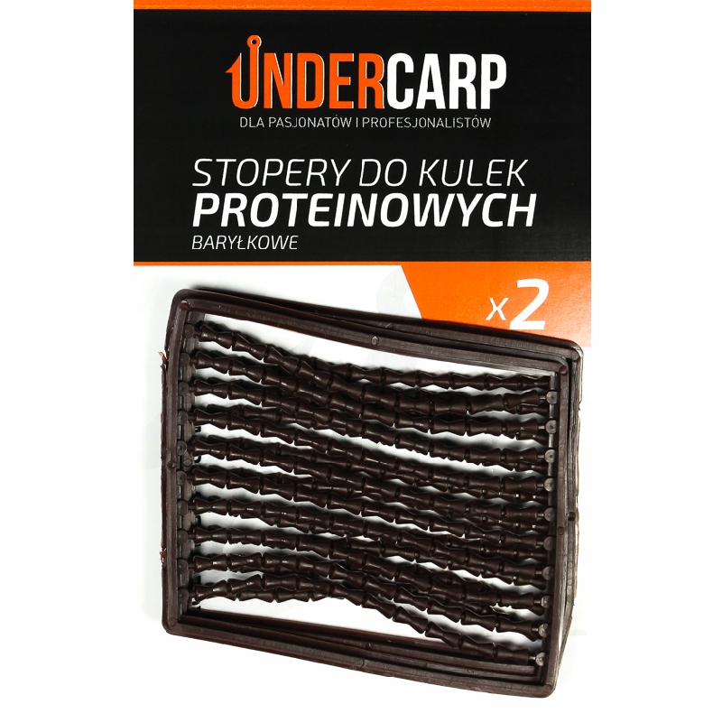 Stopery do kulek proteinowych baryłkowe brązowe 2szt UnderCarp