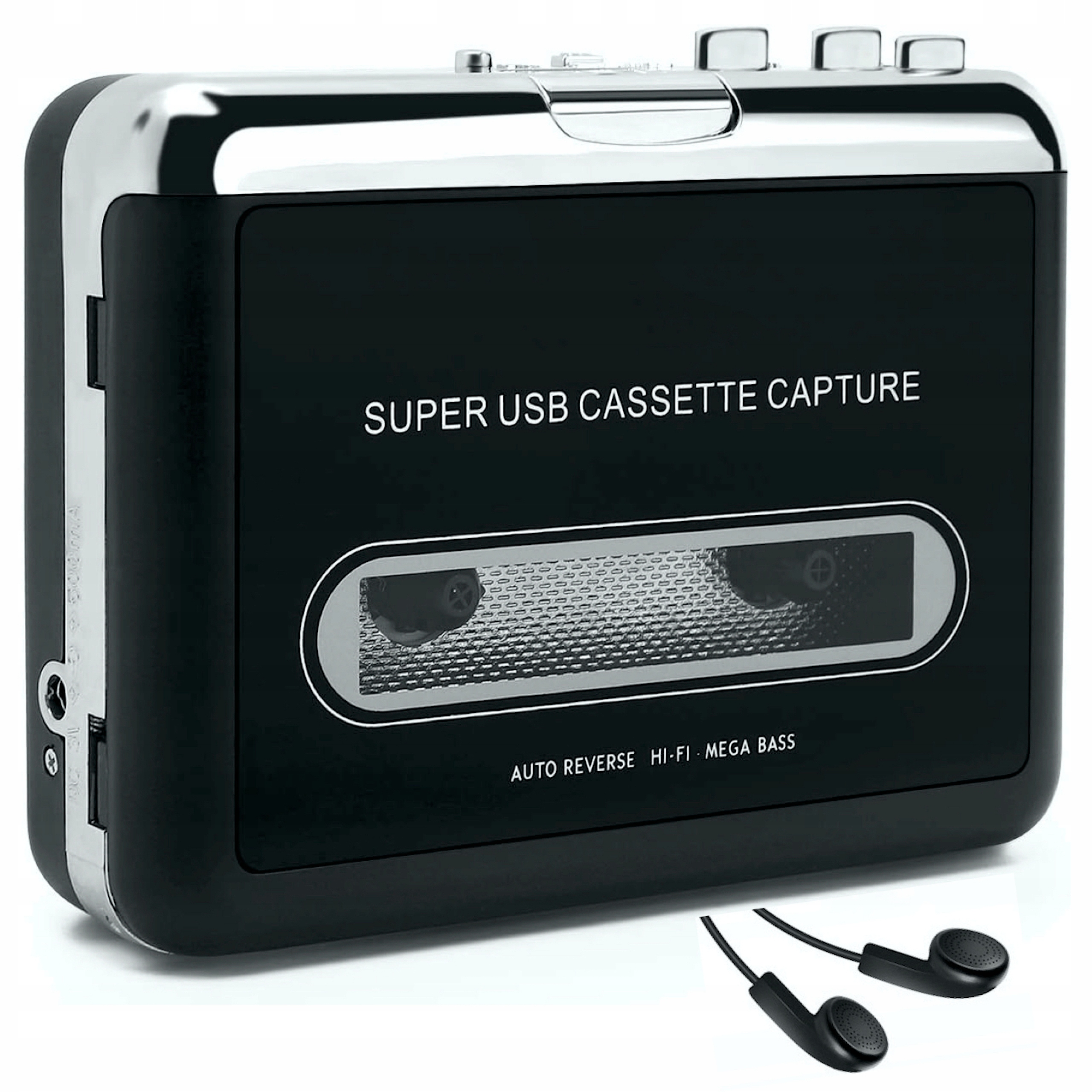 Discman kazetový přehrávač Magnetofon walkman Usb MP3 převodník přenosný