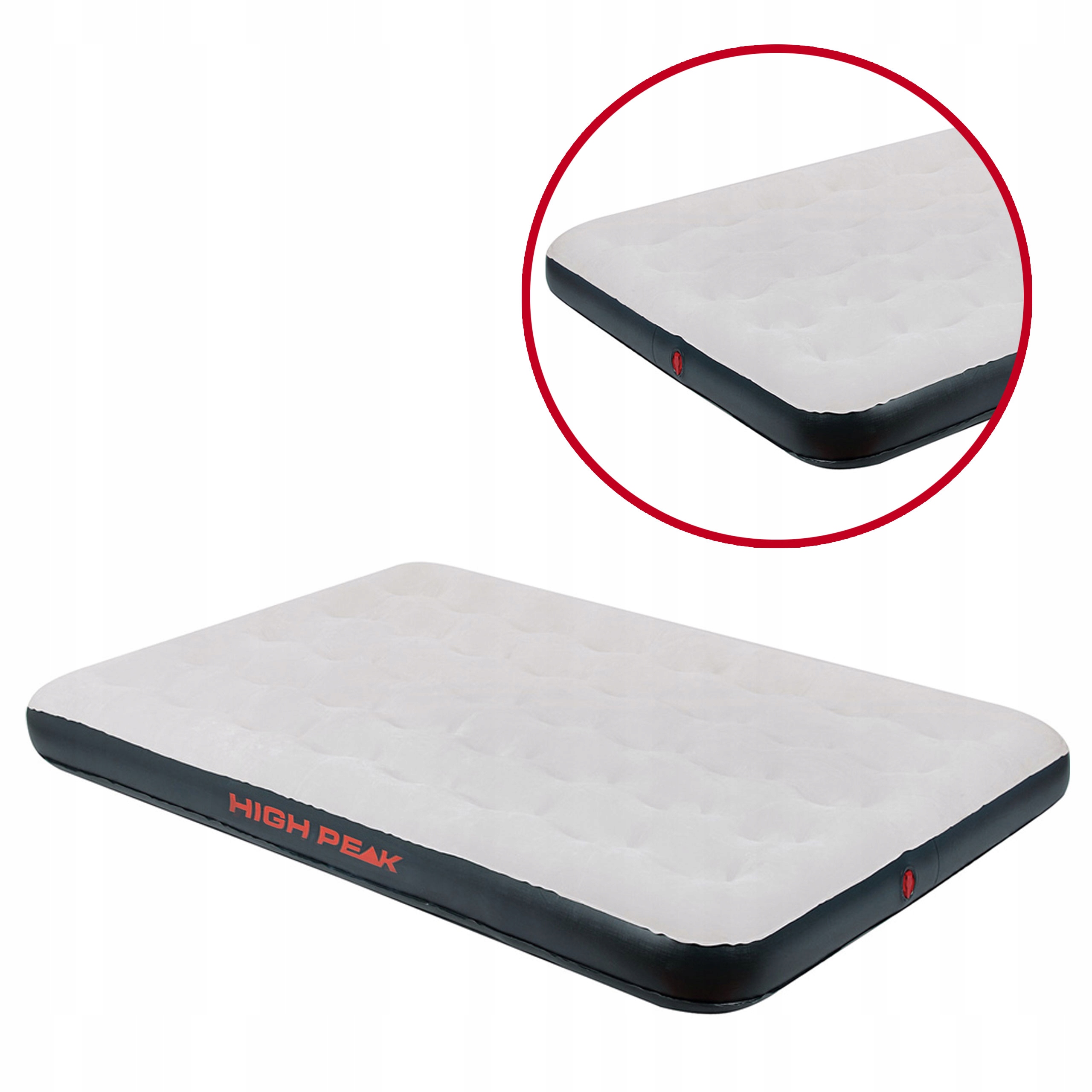 Materac dwuosobowy High Peak 197 x 138 x 20 cm szary