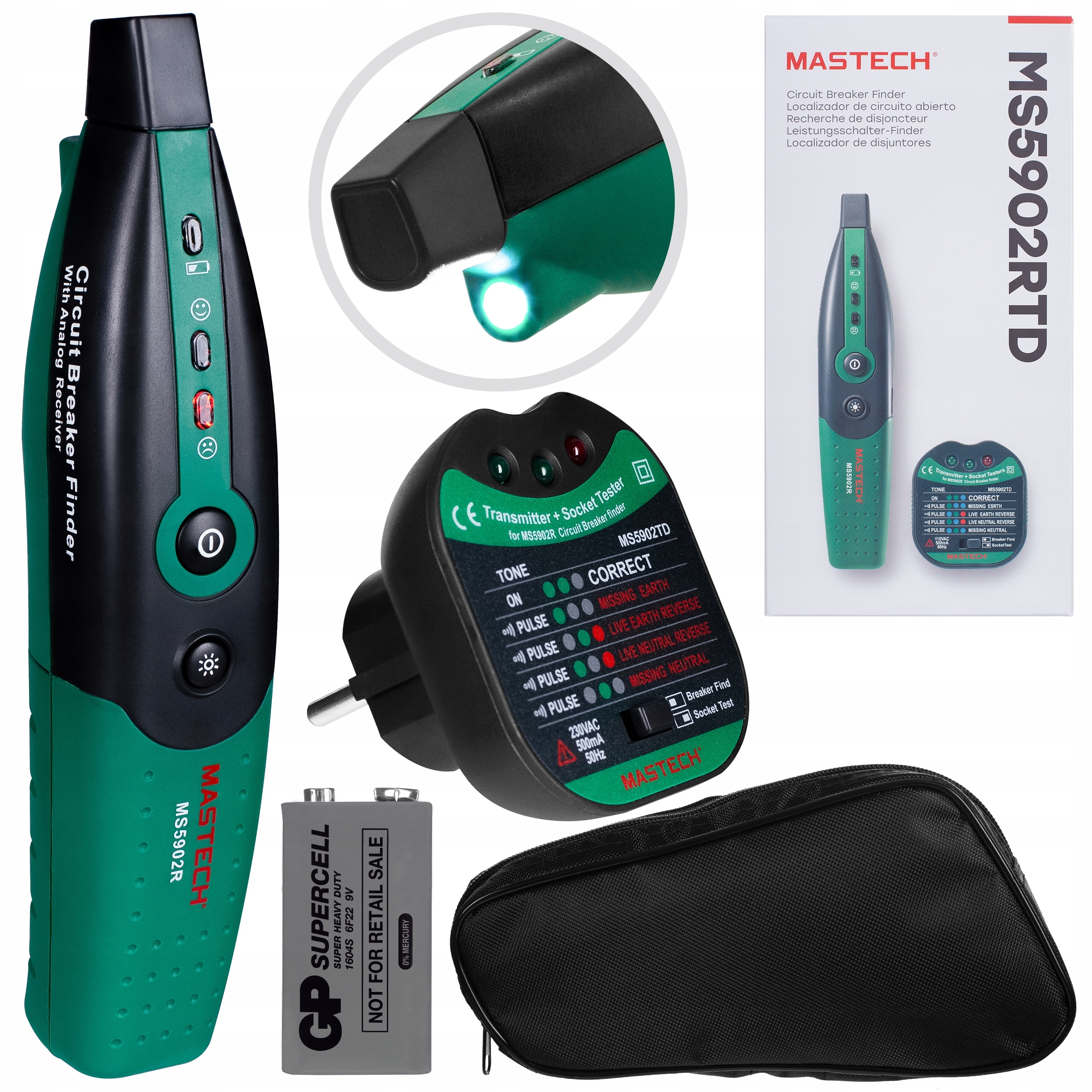 Mastech Tester Lokalizator Bezpieczników I Gniazd