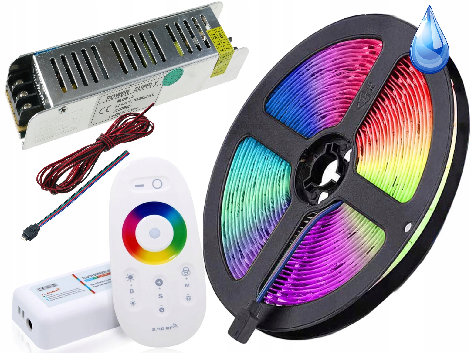 

Zestaw 300LED Rgb Wodoodporny 5m Pilot Taśma 5050