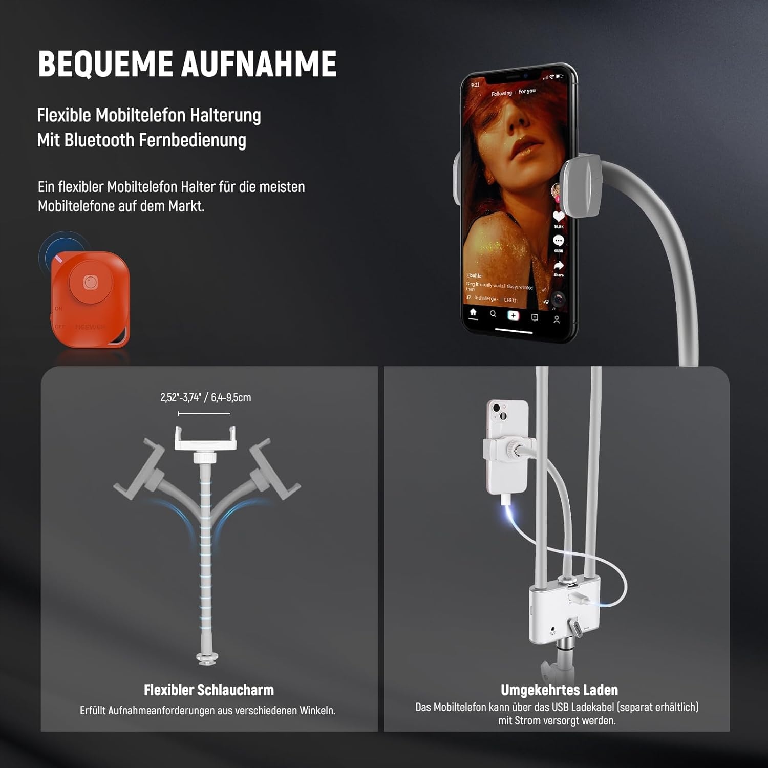 NEEWER LED Światło Kosmetyczne Z Uchwyt Na Telefon Zestaw Do Makijażu — miniatura 6