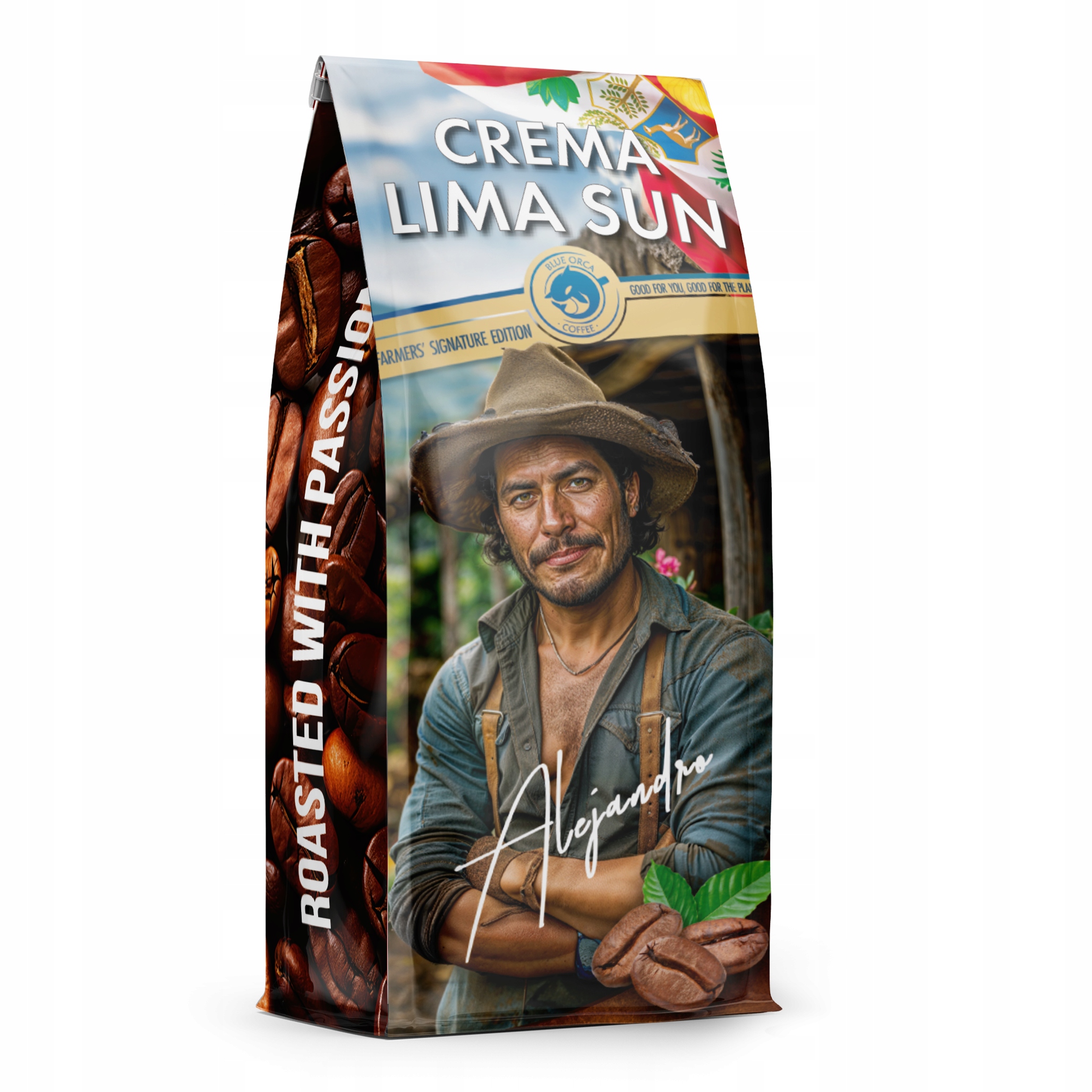 Káva zrnková Lima Sun Crema 1kg Limitovaná edice Farmers Limited Edition Blue Orca Coffee