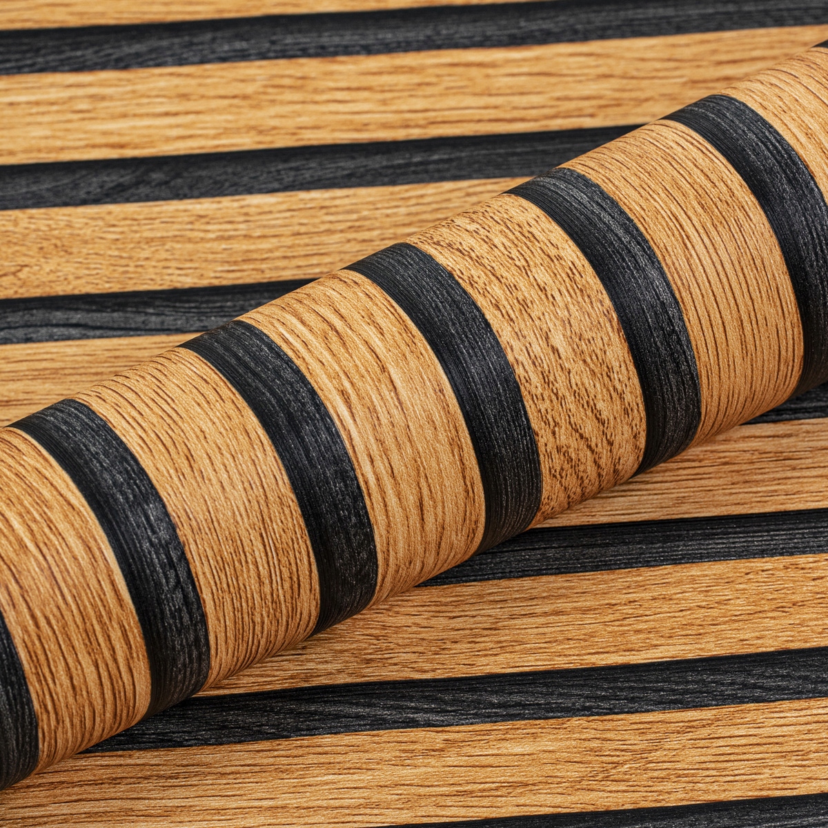 TAPETA WZÓR PANELE ŚCIENNE DREWNIANE LAMELE 3D WINYLOWA IMITACJA DESKI 10m Marka Domzpaneli