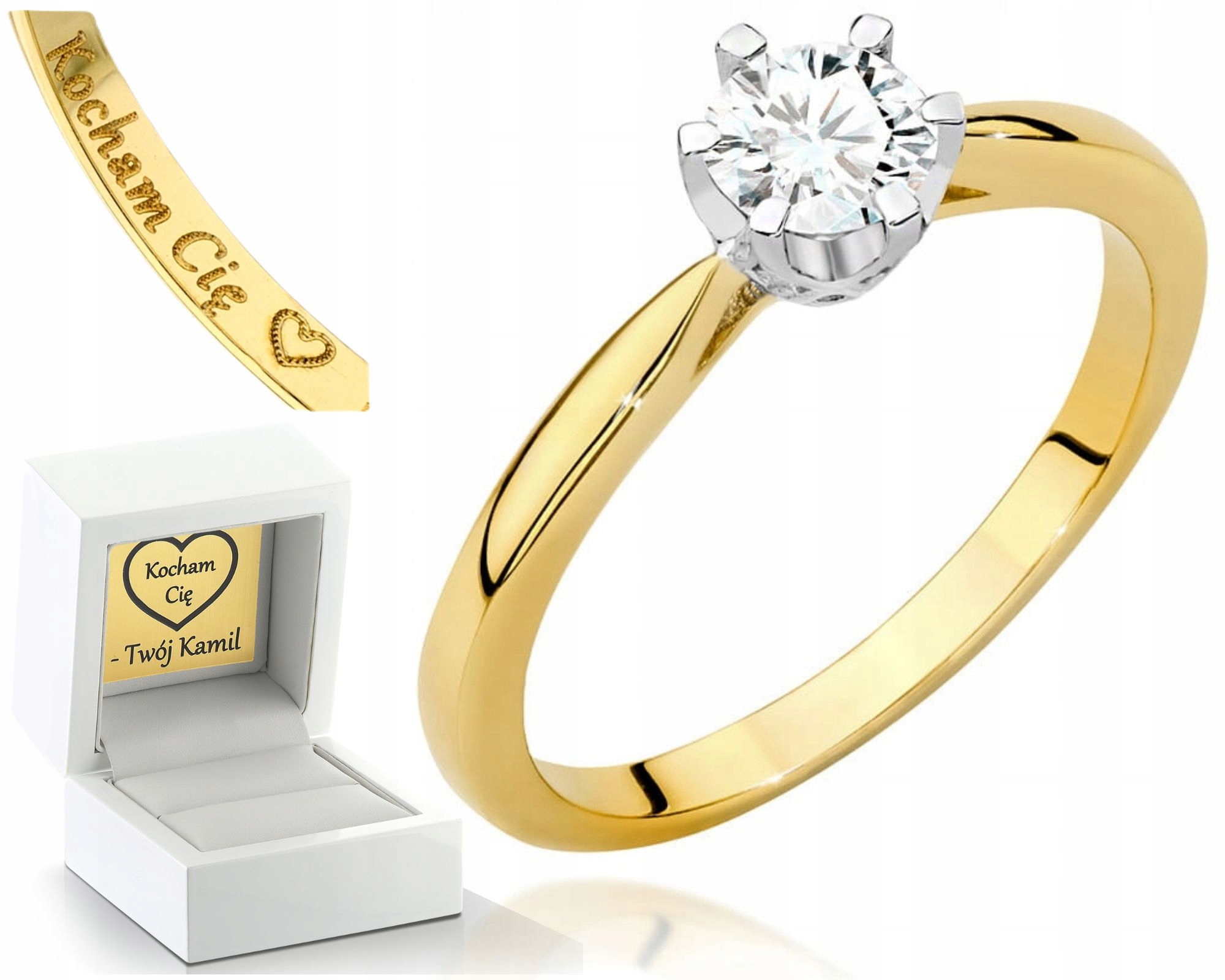 Zlatý Prstýnek Diamant Obchod 585 Gravírování