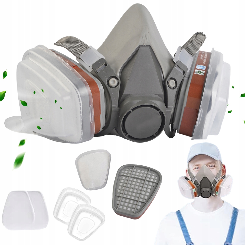 MASKA GAZOWA MASKA PRZECIWPYŁOWA 6200 ŚRODEK PRZECIW PESTYCYDOM PROFESJONAL