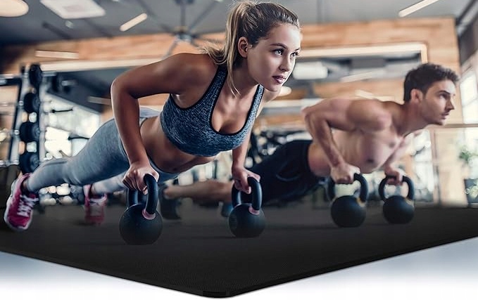 Mata puzzle 6 szt pod sprzęt do ćwiczeń na siłownie 120x180 x1cm Szerokość produktu 120 cm