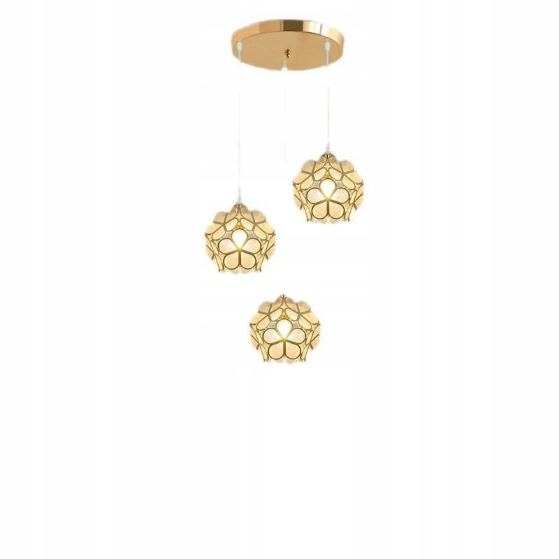 Závěsná lampa VIXMIX zlatá 3 světelné body E27