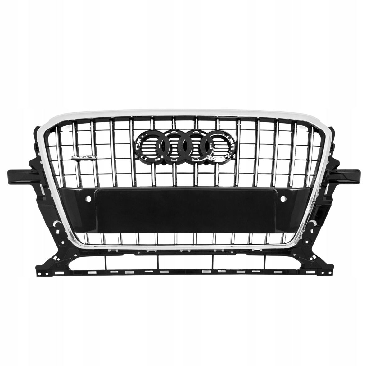 Audi Q5 12-16 Atrapa Gril Stříbrný Středový Chrom Držák Atrapy Senzory