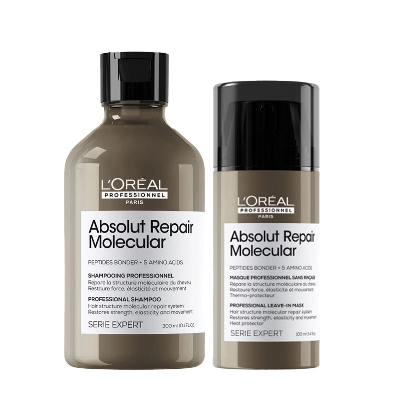 Loreal Absolut Repair Molecular šampon 300 ml bezoplachová maska 100 ml