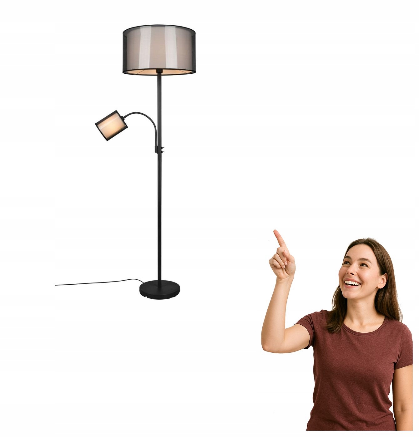 Podlahová lampa Burton Trio