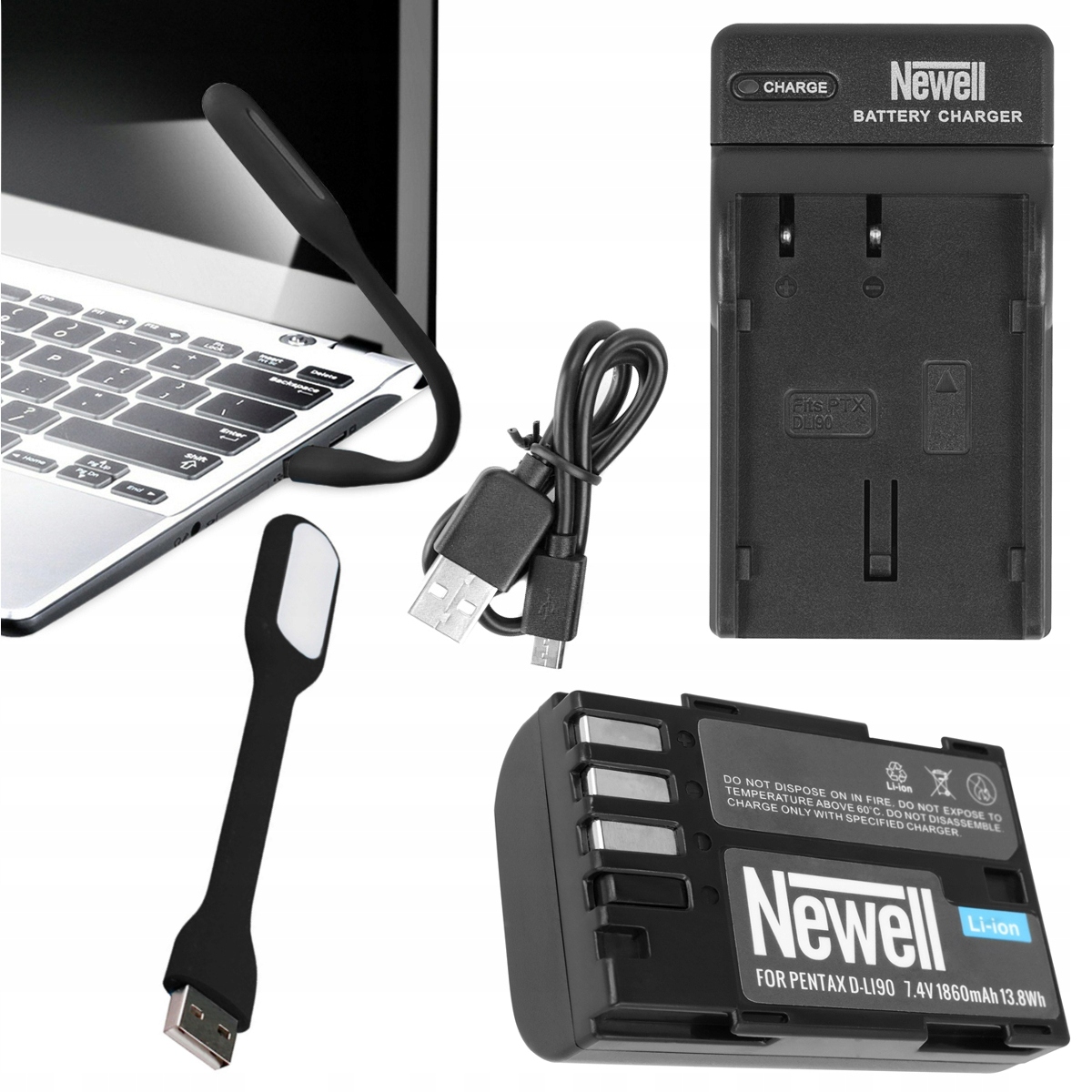 ZESTAW ŁADOWARKA DC-USB +AKUMULATOR NEWELL D-Li90 D Li90 do PENTAX K-1 K7