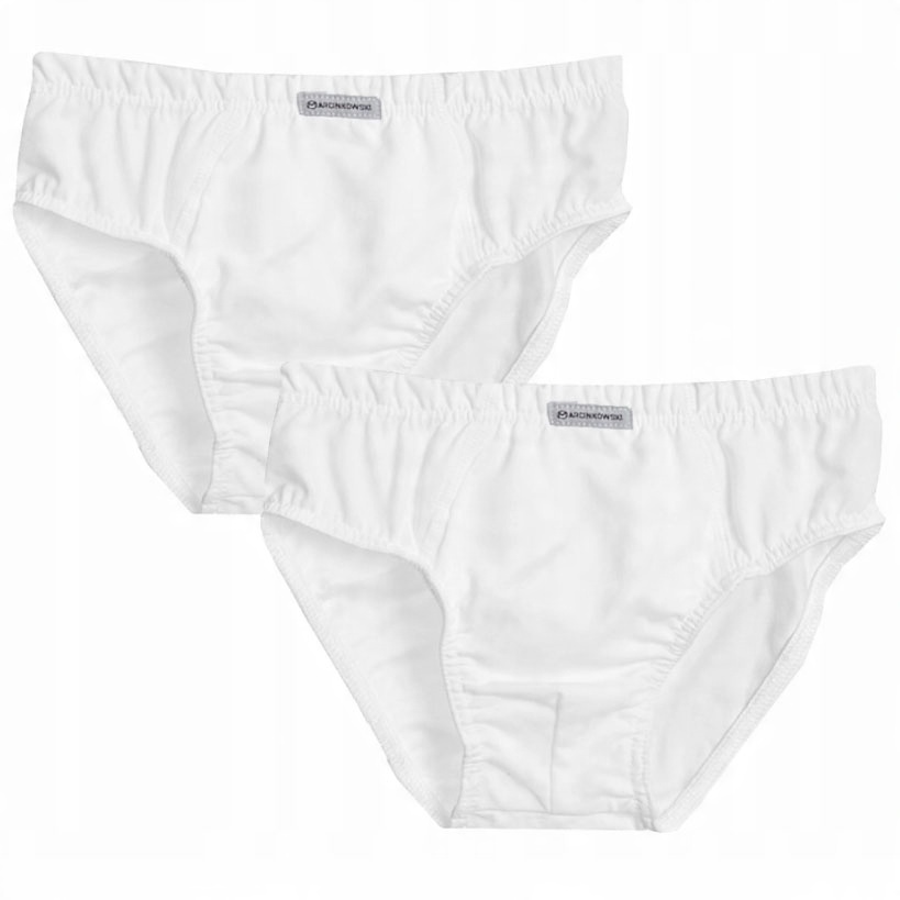 

2x Chłopięce majtki slipy białe bawełniane 164/170