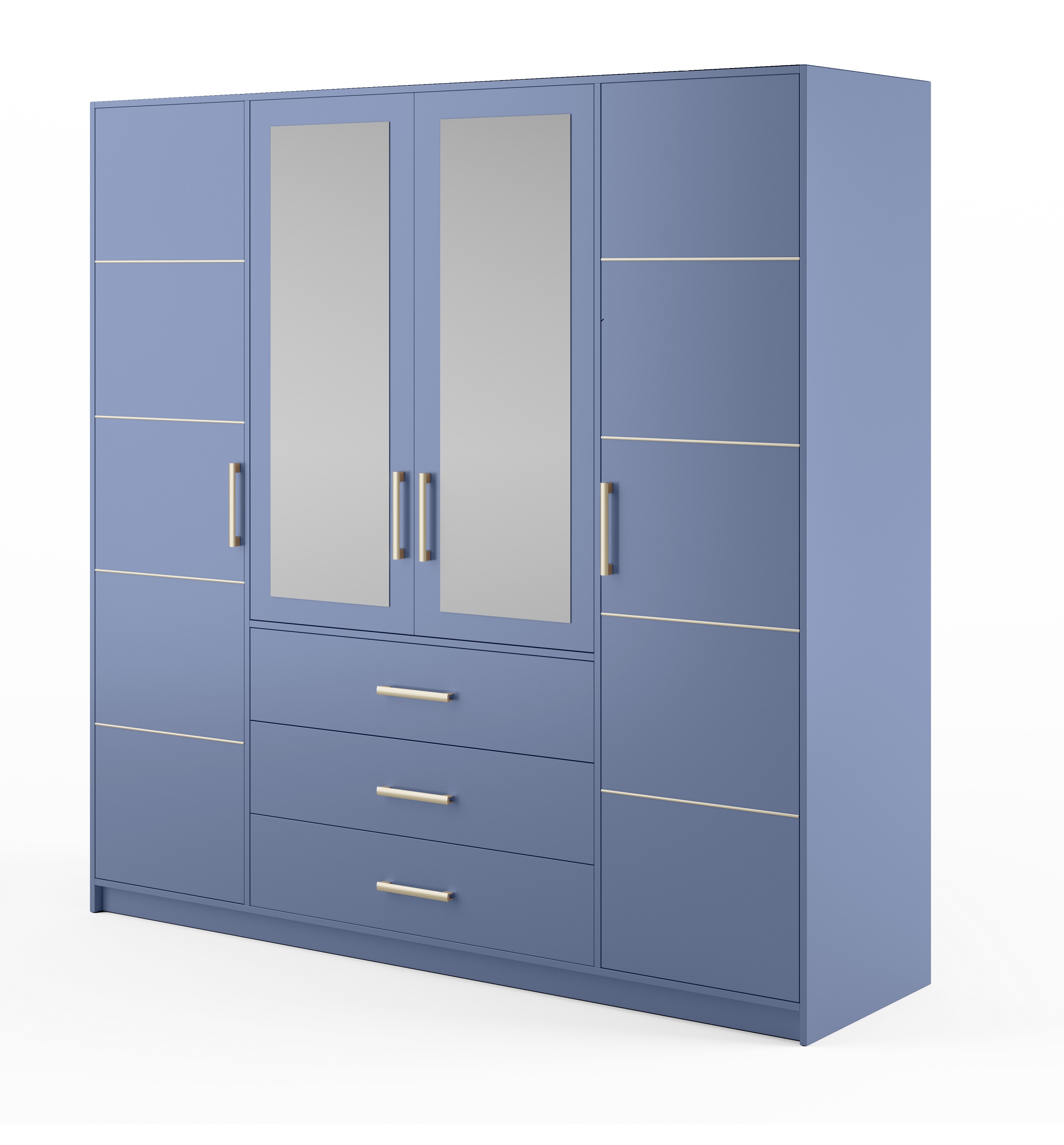 

Szafa 4-drzwiowa z szufladami lustrem do salonu