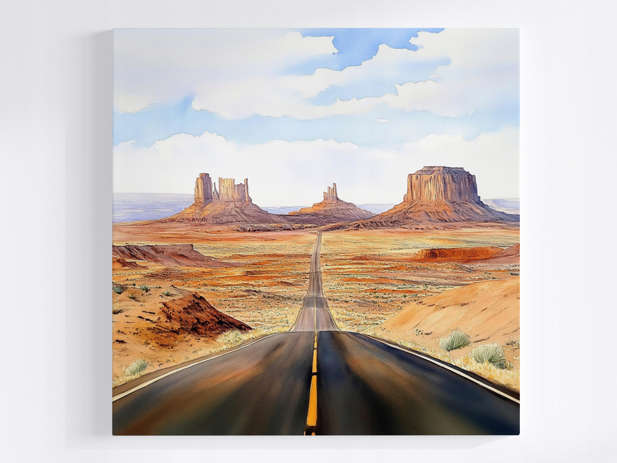 Obraz Na Plátně Canvas Monument Valley Cesta Poušť Usa Utah 80x80