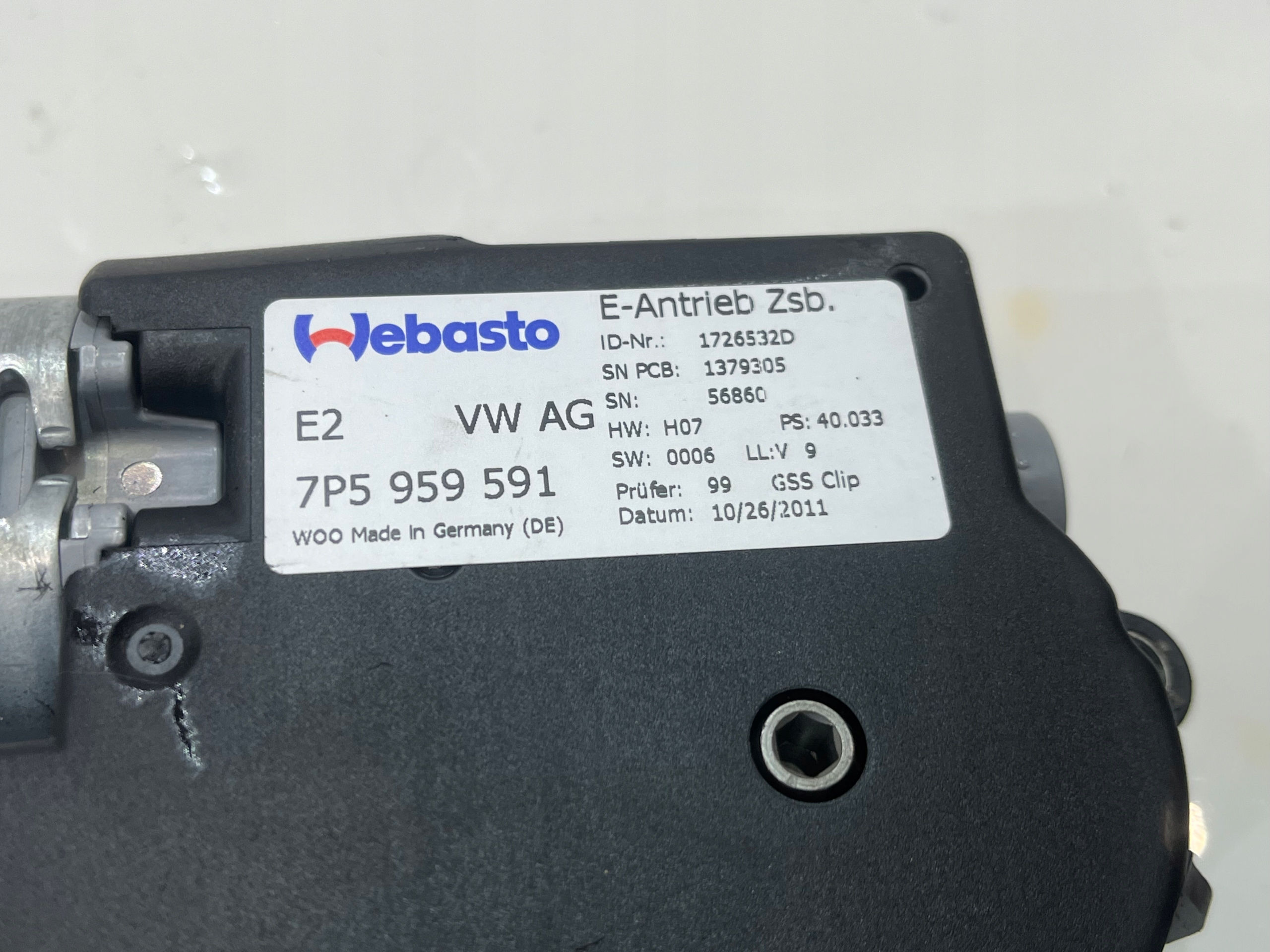 Двигатель люка AUDI A6 C7 7P5959591 исправен