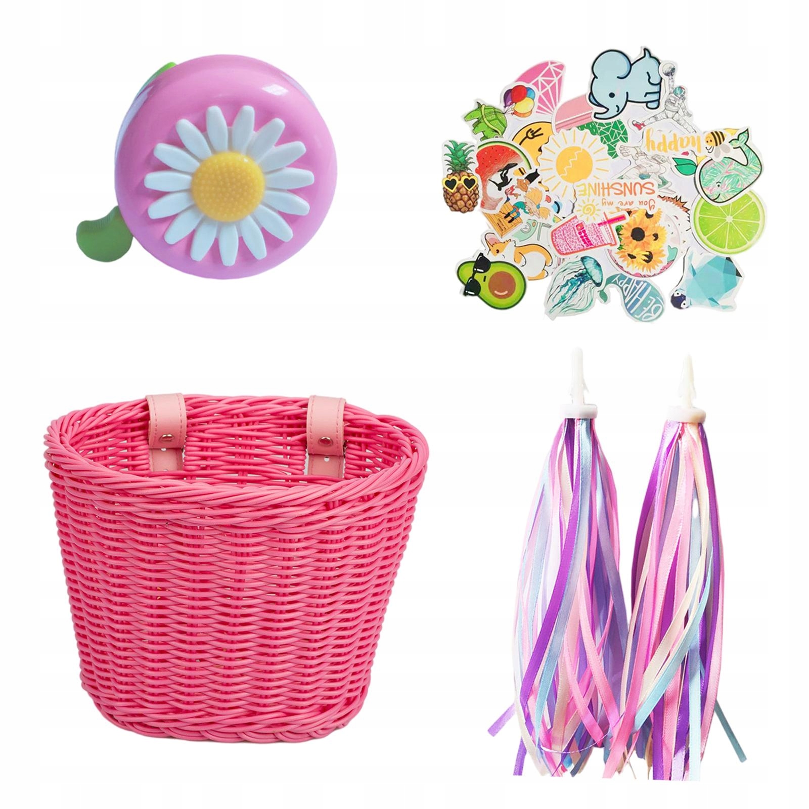 Koszyk rowerowy z kolorowym frędzlem Osprzęt Marka inna marka