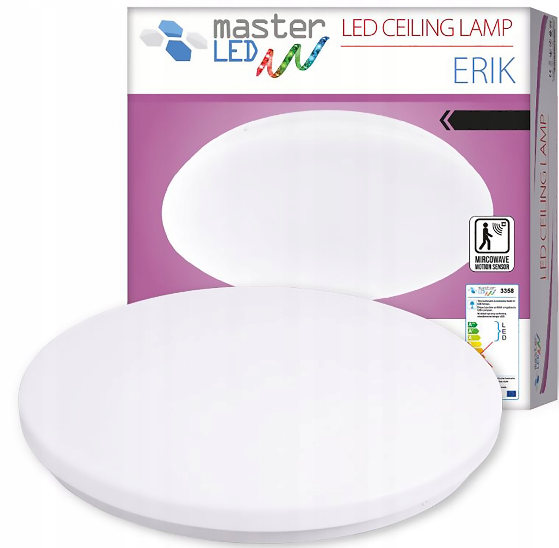 

Plafon Led Lampa sufitowa 18W czujnik ruchu IP44