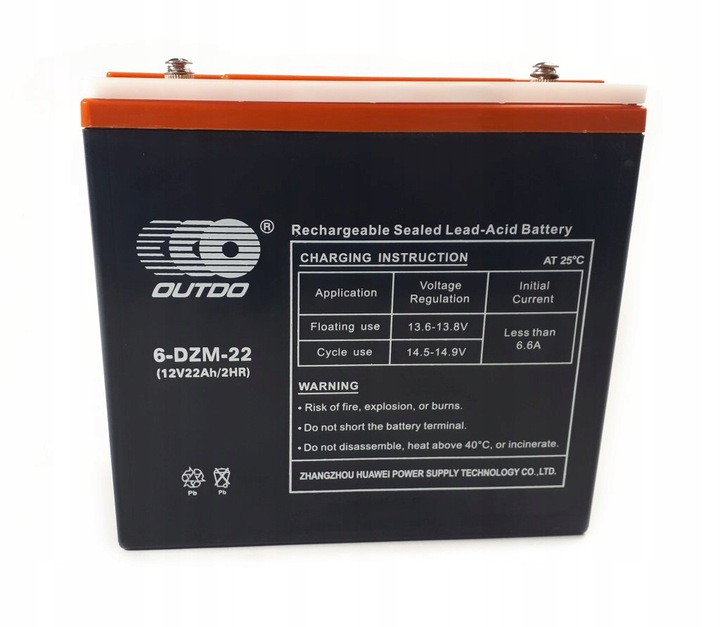 6-DZM-22 - Батарея електричного велосипеда 12V 22AH 26ah