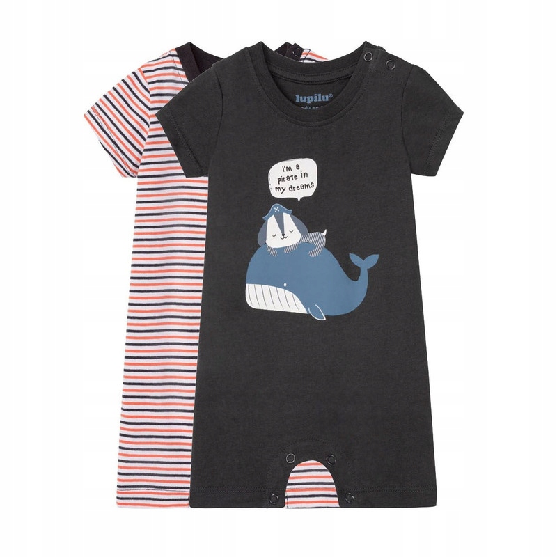 Lupilu Piżamy niemowlęce Rampersy z biobawełny 62