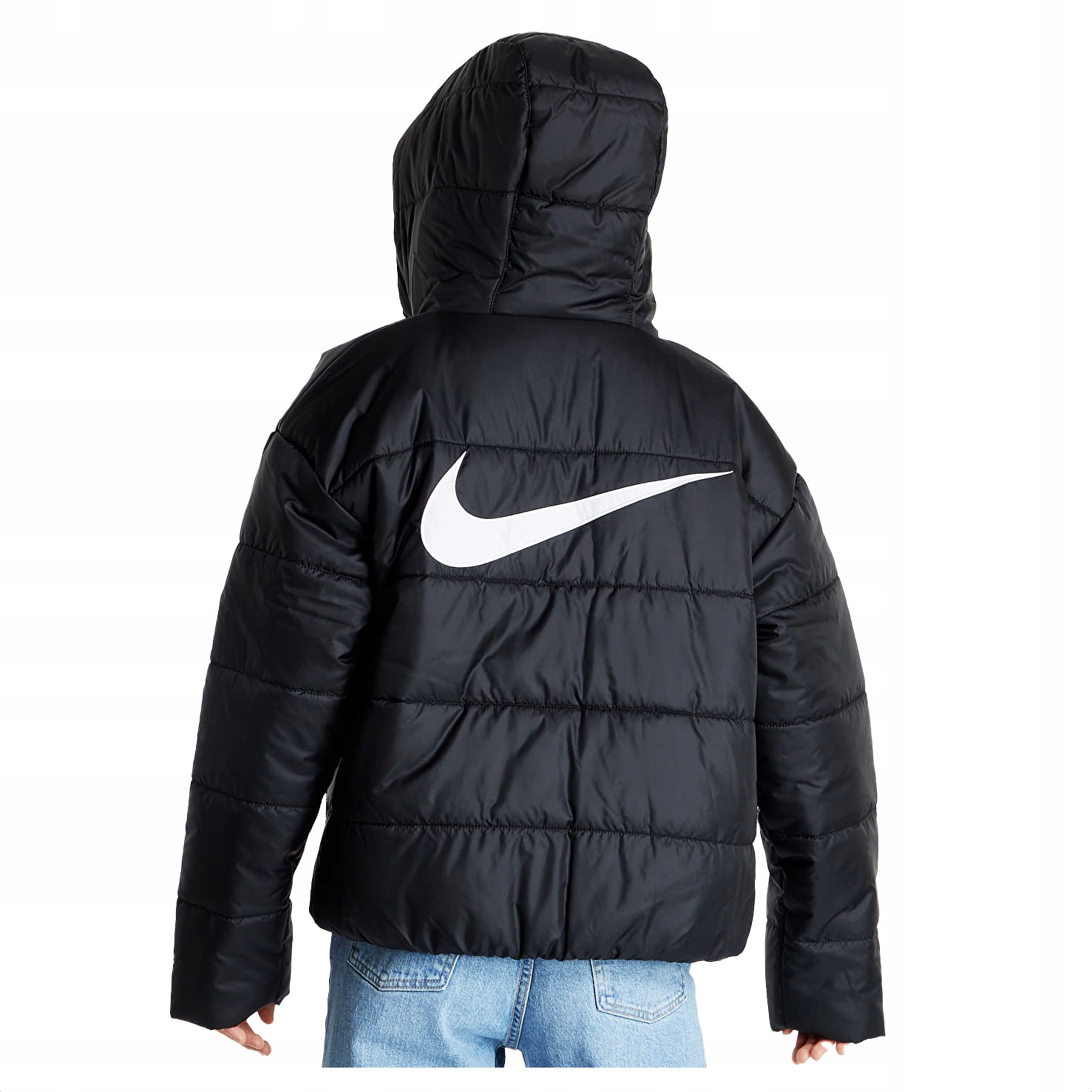 dámská bunda Nike Zimní Lehká s kapucí černá sportovní teplá Loose Fit