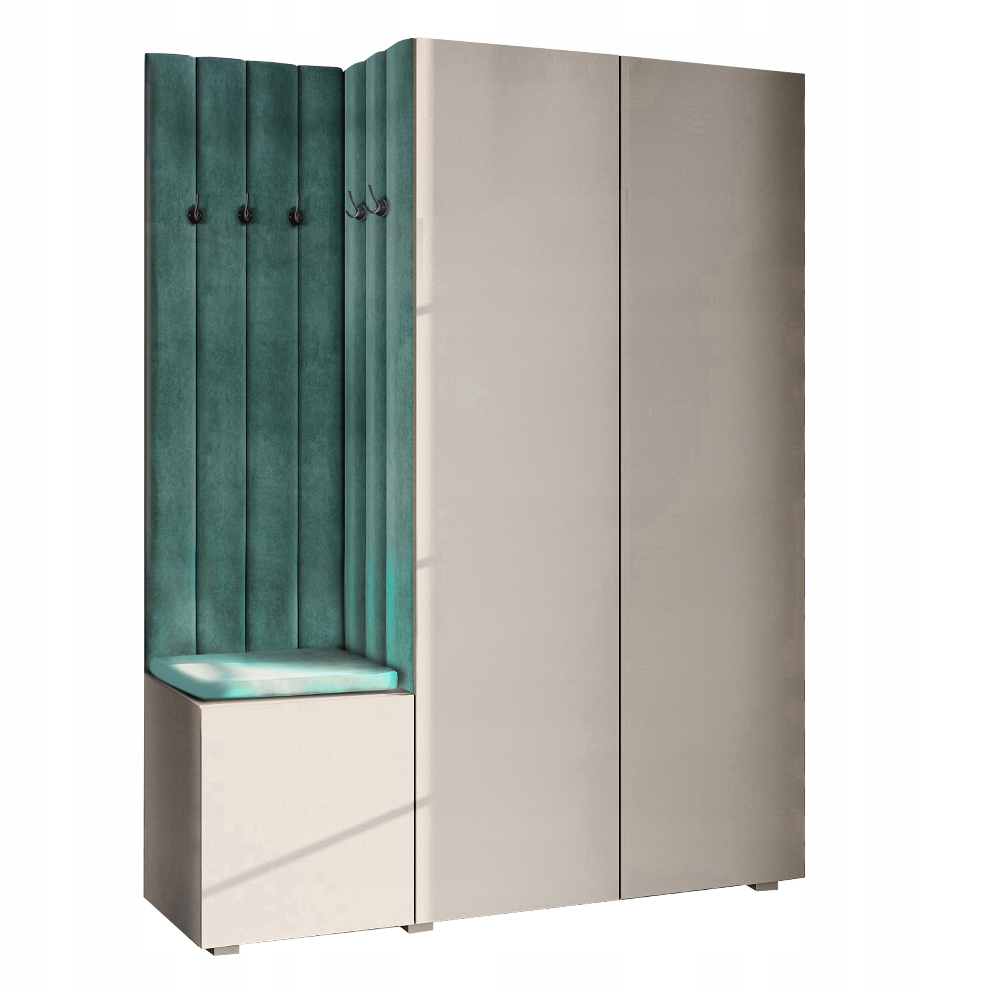 Šatní Skříň Do Předsíně S Sedákem Kašmír Pto Černá 72