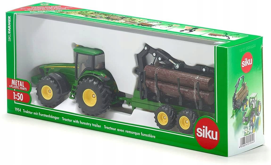 Siku Farmer Traktor z Przyczepą Leśną Zabawka
