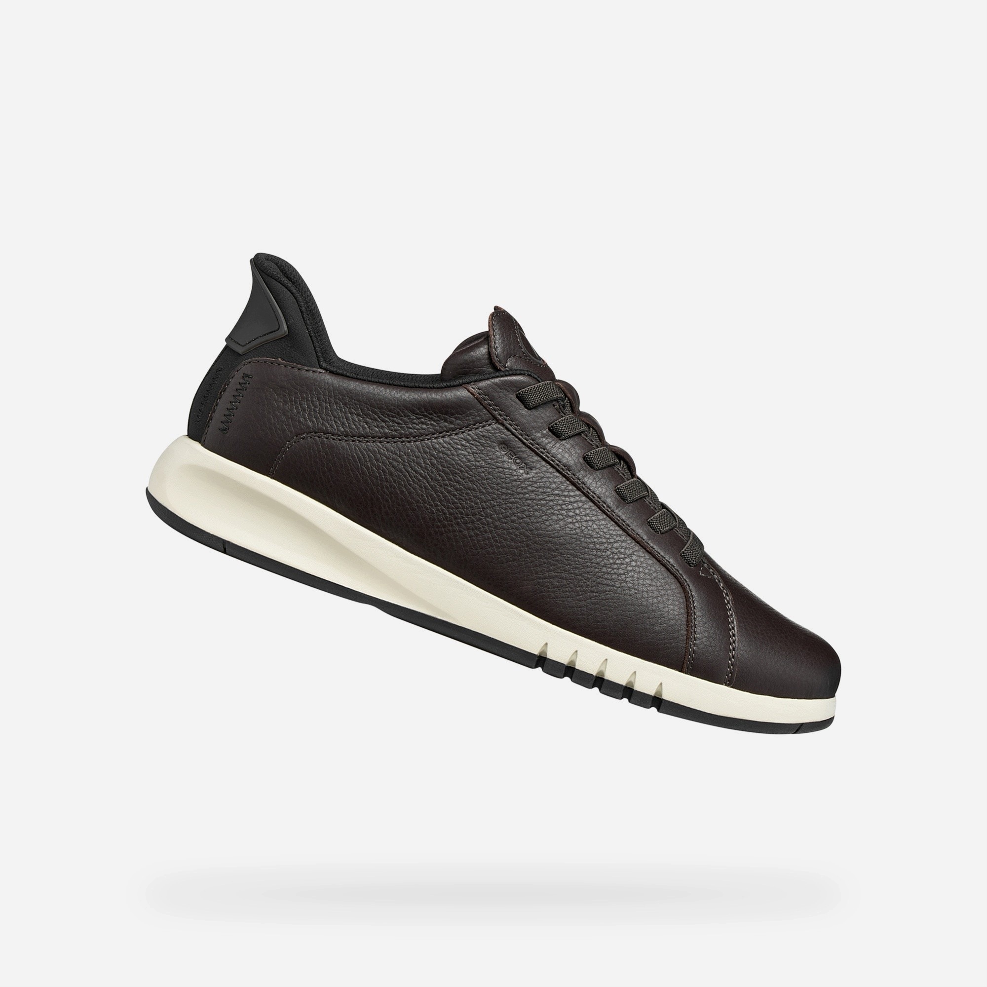 Geox Tmavě hnědé pánské tenisky Geox Aerantis Plus Fast in