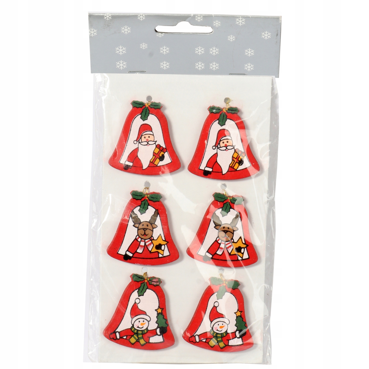 Zestaw 6 ZAWIESZEK DZWONKÓW DREWNIANYCH ozdoby