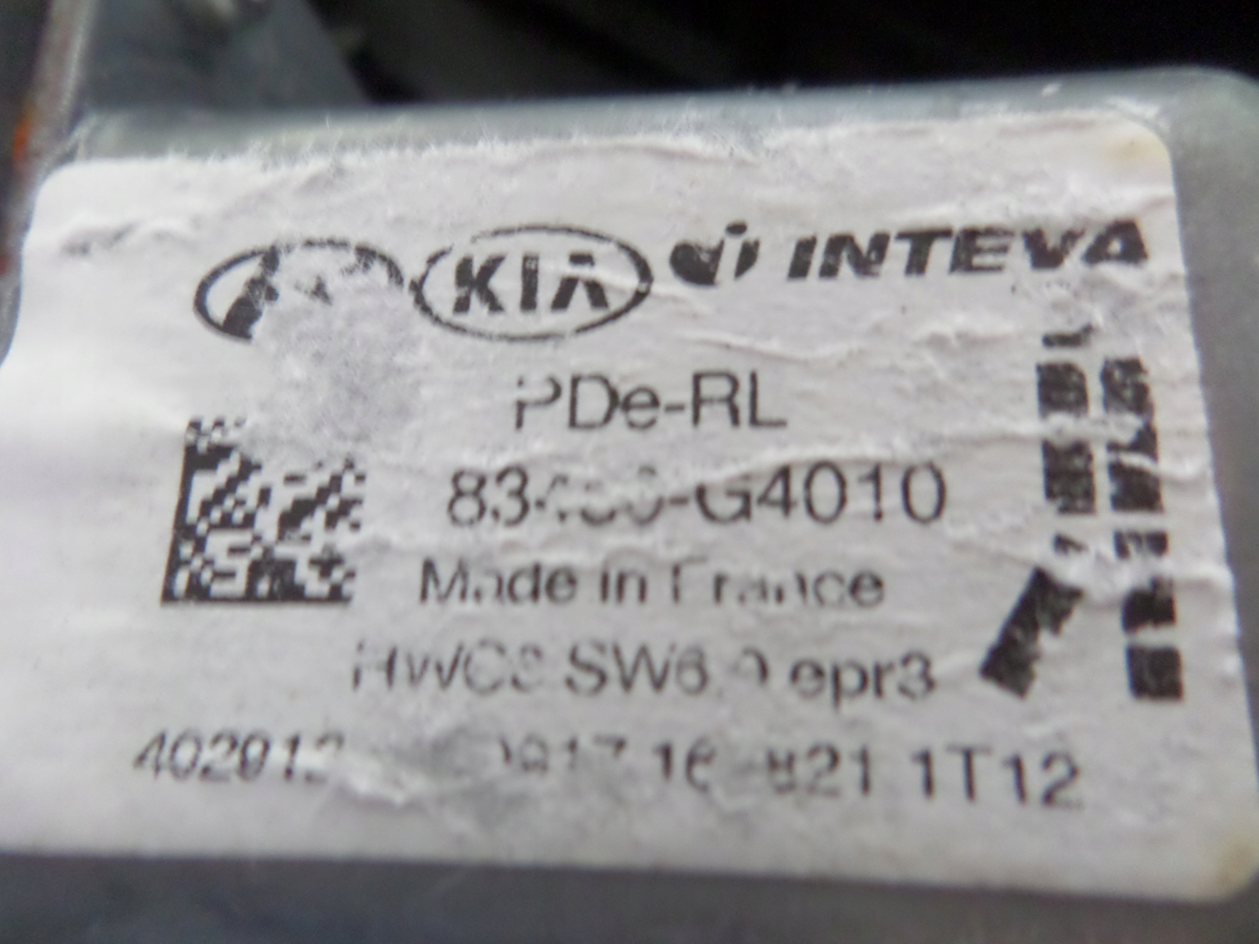 window regulator rear part left HYUNDAI I30 III 17