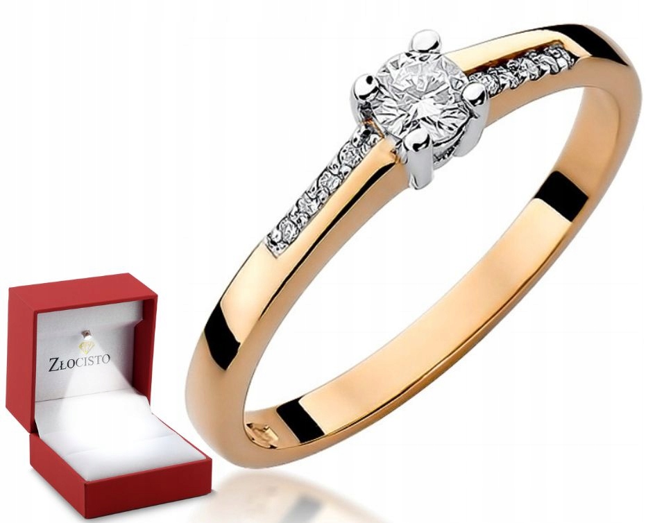 Růžové Zlato Prstýnek S Brilianty 0,19 Ct Obchod