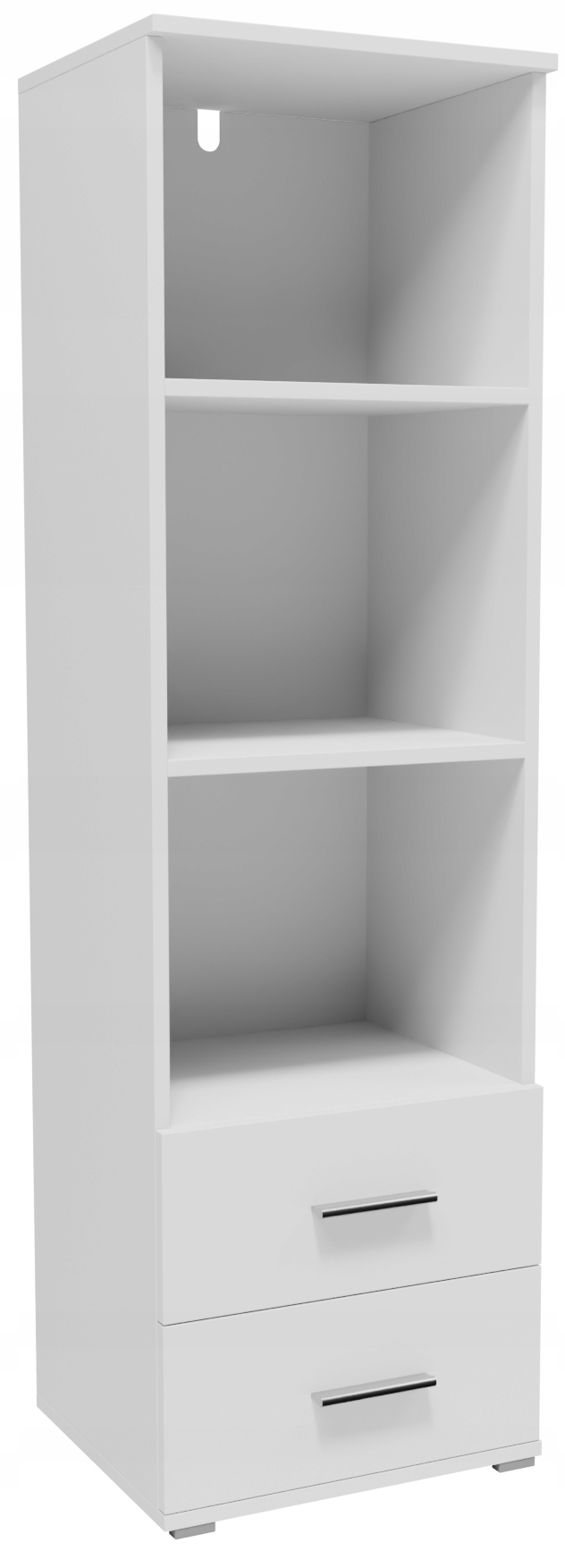 Regál CR3-ST1 130 cm biely, zásuvky, police, skrinka na oblečenie, knihy, hračky
