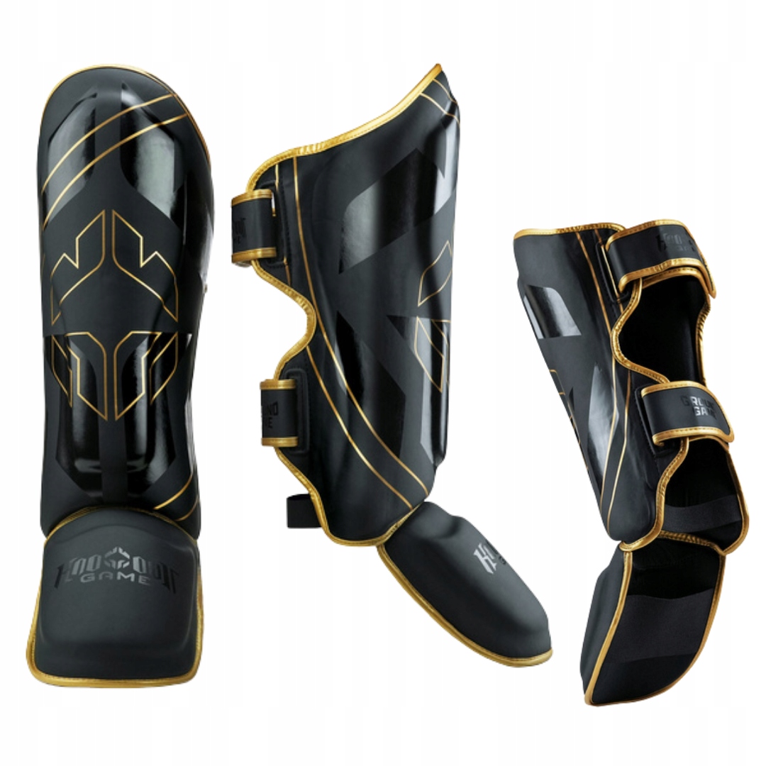 Ochraniacze na piszczele Ground Game Logo 3.0 Gold r. S