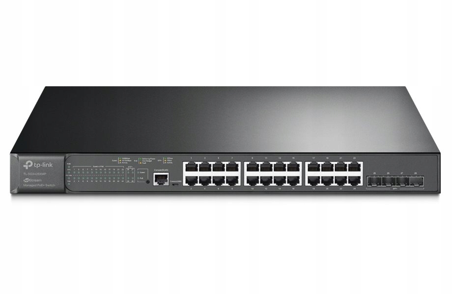 TP-Link TL-SG3428XMP JetStream 24-Port PoE+ Gigabit L2+ Managed Switch/ 4