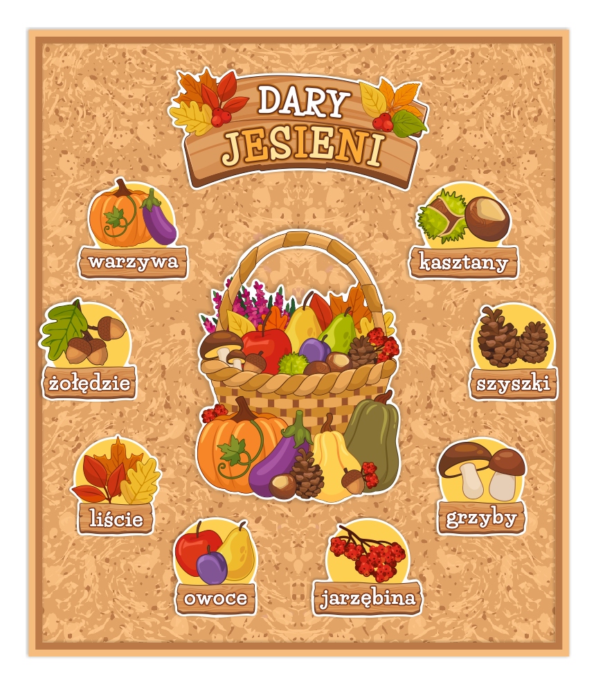 Dekoracja jesienna na gazetkę - Dary Jesieni (75x70cm) EAN (GTIN) 5903919545509