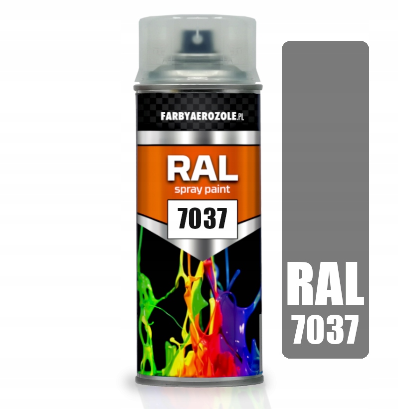 Lakier Spray Akrylowy Ral 7037 Ciemny Szary Połysk 400ml