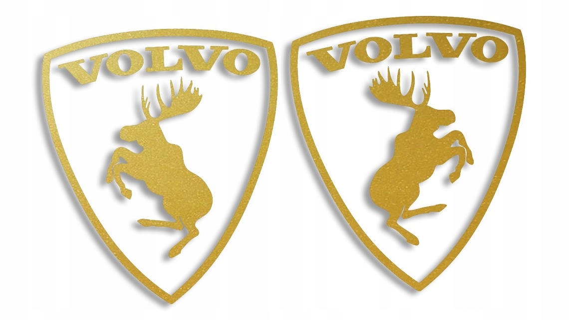 

Wycinana naklejka Łoś Volvo lewa i prawa złota