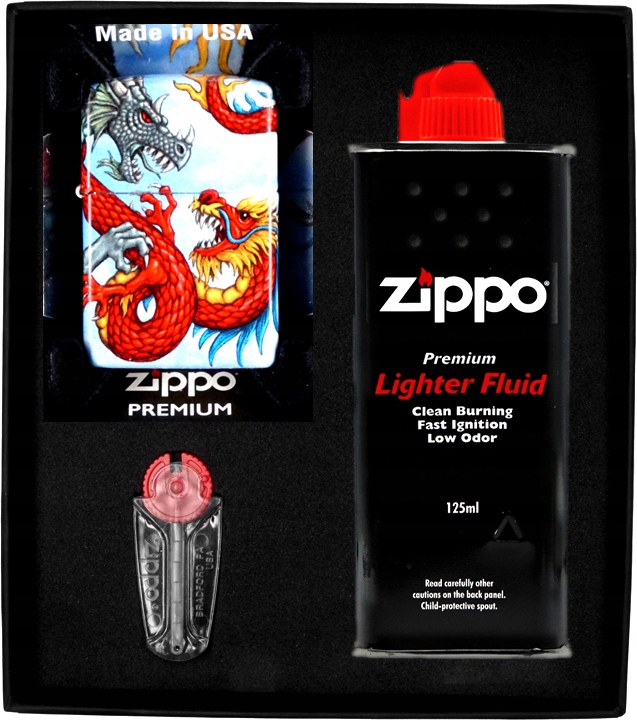 Sada Zippo Zapalovač Dragon Design 3 dárkový No1