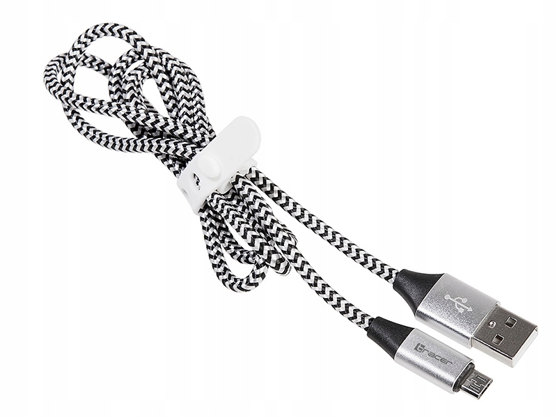

Kabel Tracer Usb 2.0 Am - micro 1m czarno-srebrny