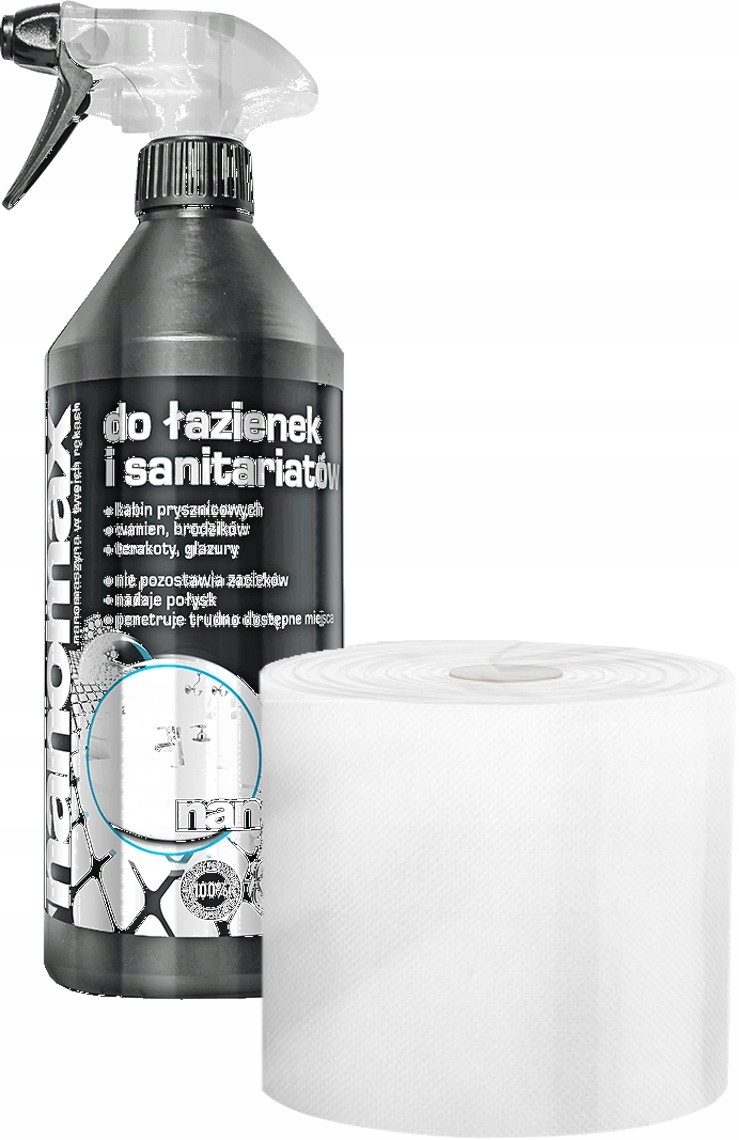 Levně Tekutý přípravek na mytí koupelen a sanitárních zařízení Nanomax 1 l Papírový Ručník 310 m