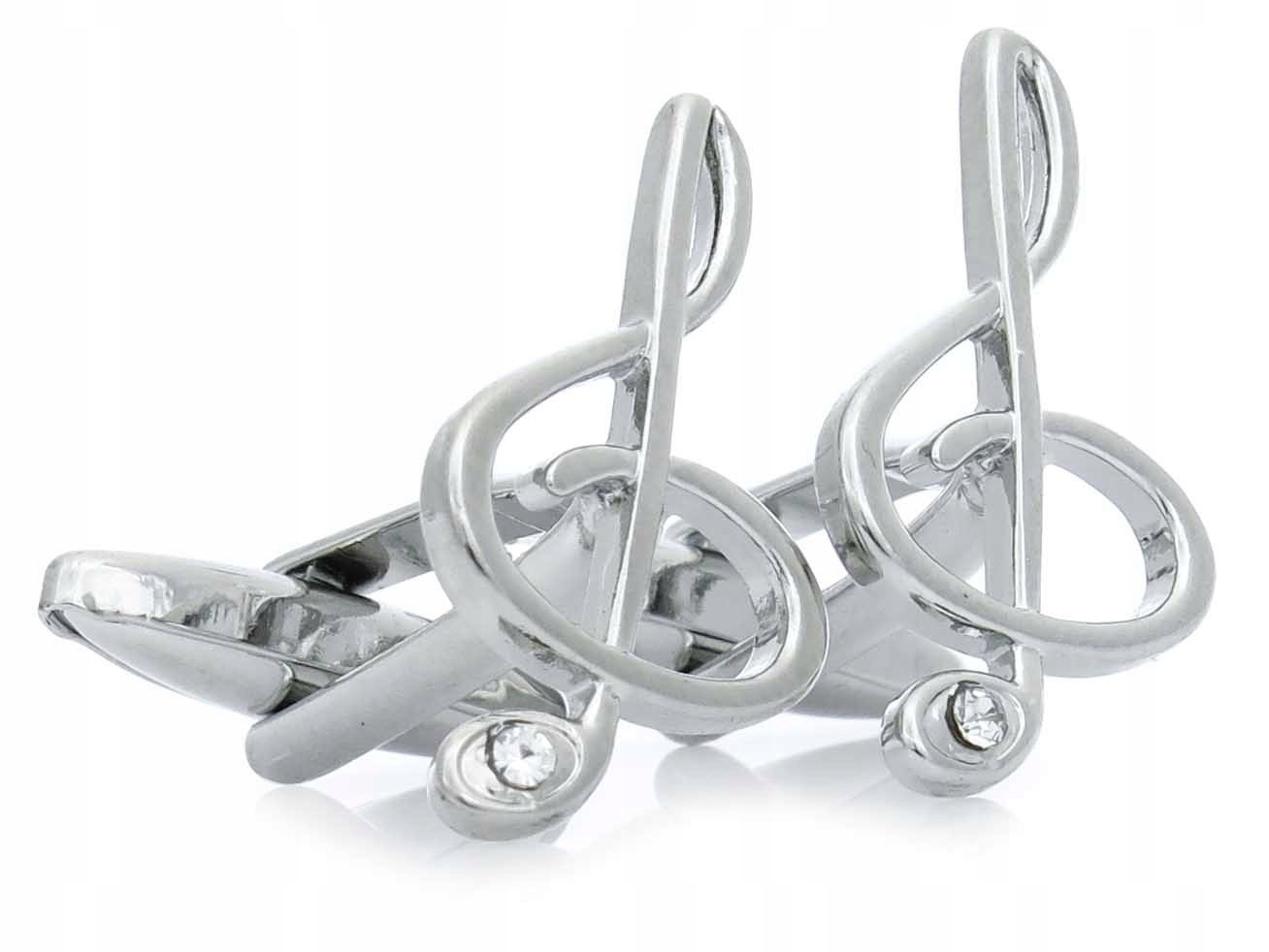 

Srebrne spinki do mankietów klucze wiolinowe U266