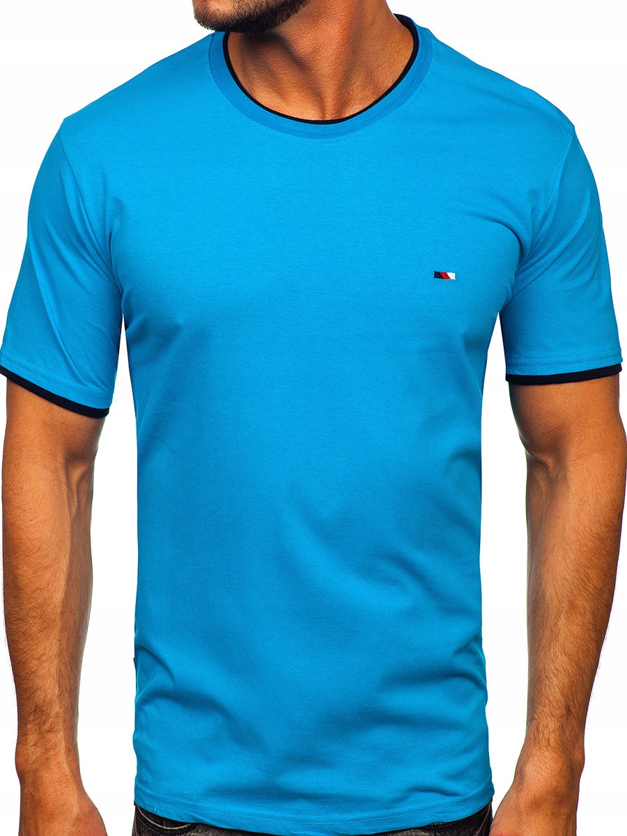 

T-shirt Męski Koszulka Turkusowa 14316 Denley_m